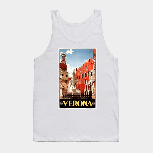 VERONA Veneto ITALY Holiday Advertisement Vintage Italian Travel Tank Top by vintageposters